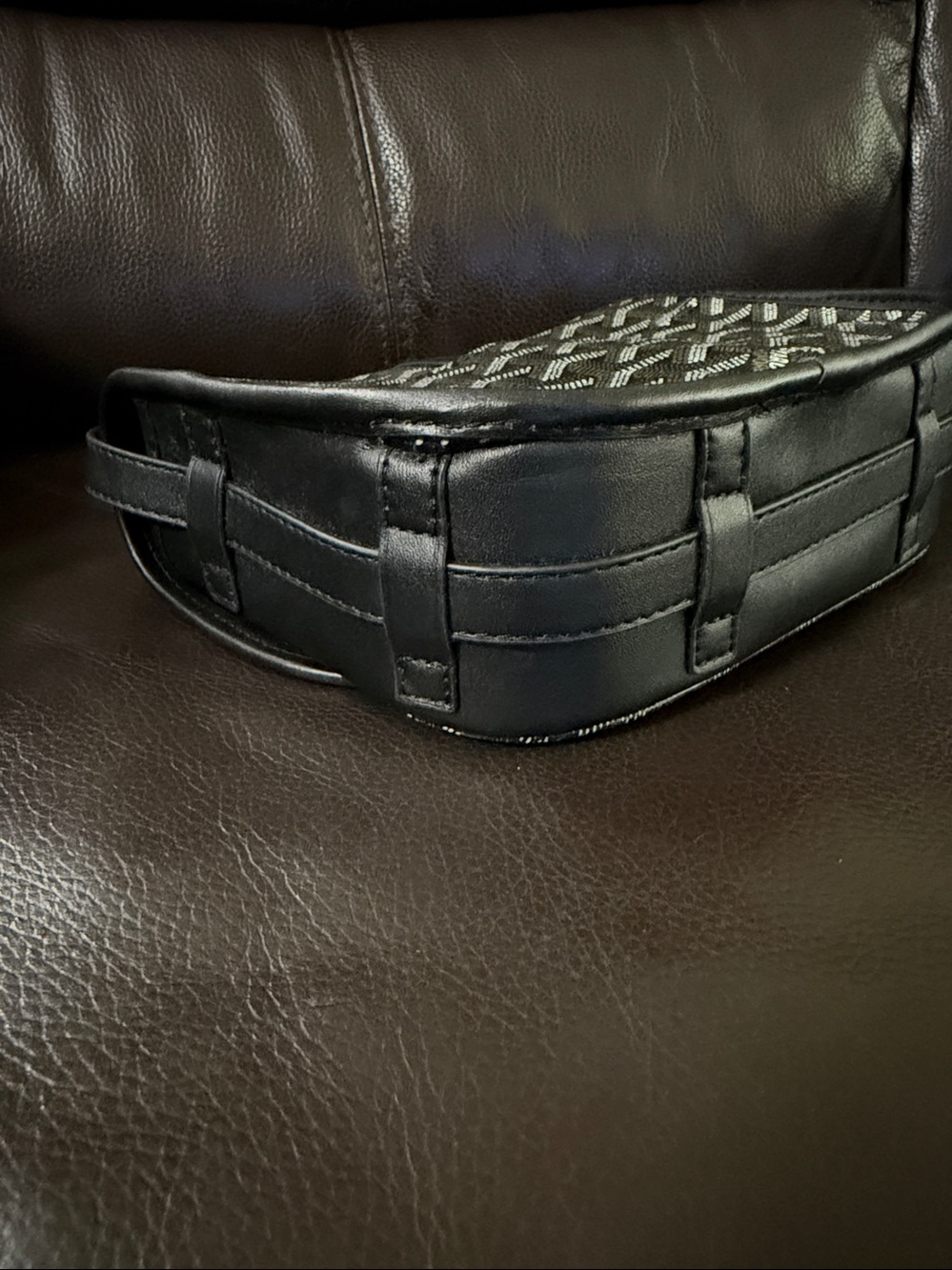 imitation goyard Crossbody Saddle Bag with Signature Pattern - Picture 6 of 11